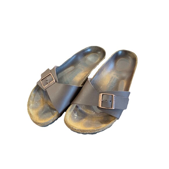 Brown Birkenstock Single Strap Buckle Sandals Shoes Size 40 260 L9 M7 - Picture 1 of 6
